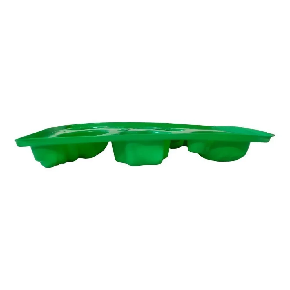 Jello Christmas Mold Green Jigglers‎ Happy Holidays Snowflake Snowman Ornament.